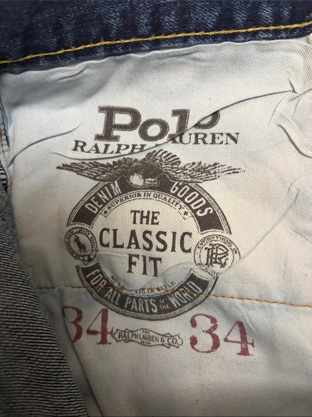 Polo by Ralph Lauren Men's Dark Blue Straight‎ Jeans